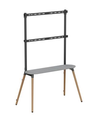 Easel Studio TV Floor Stand with Storage Shelf