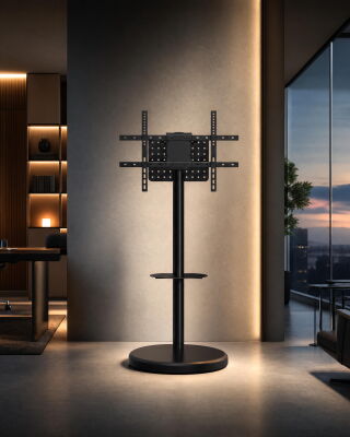 Heavy-Duty Mobile TV Floor Stand