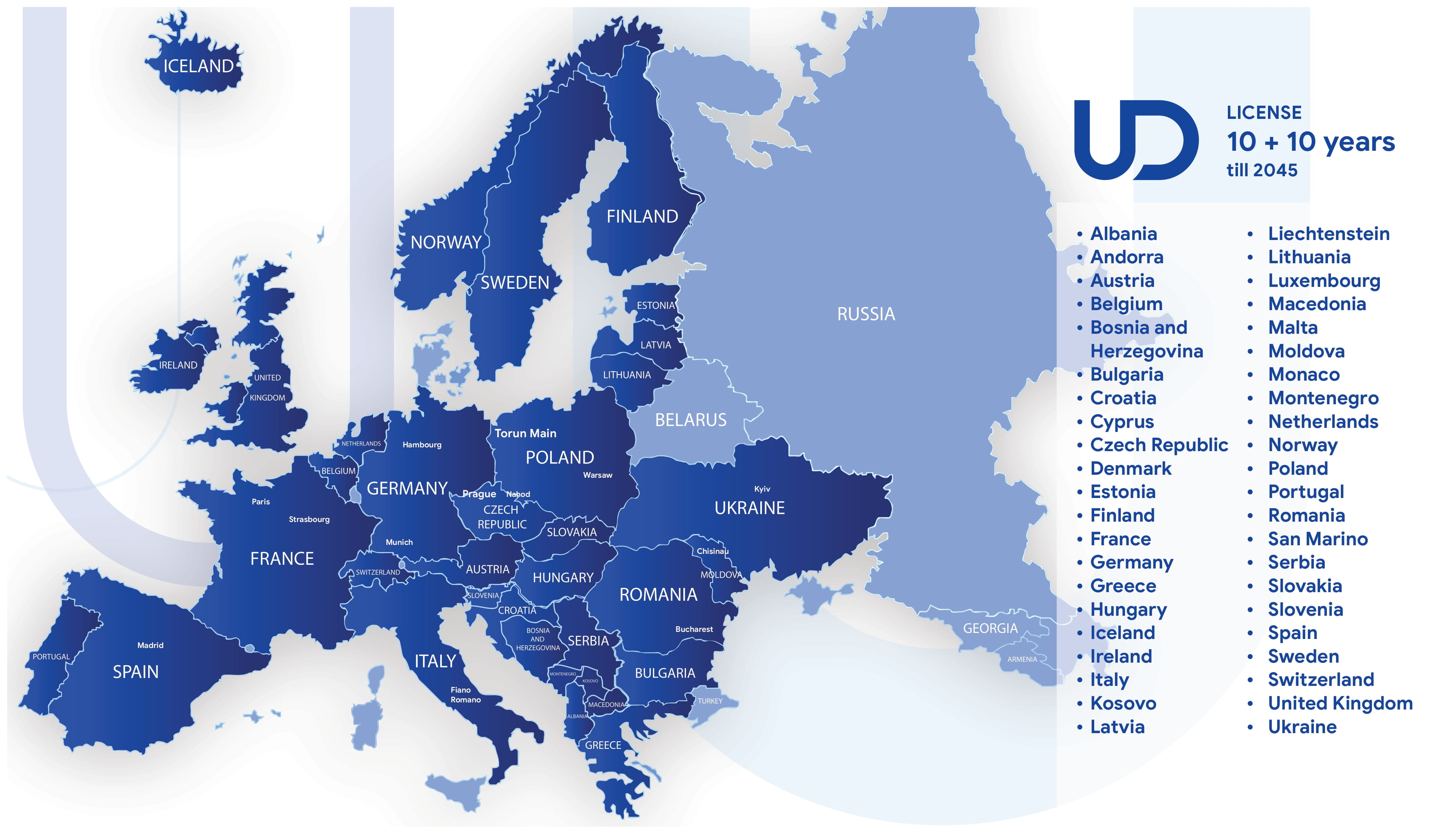 UD liscence map