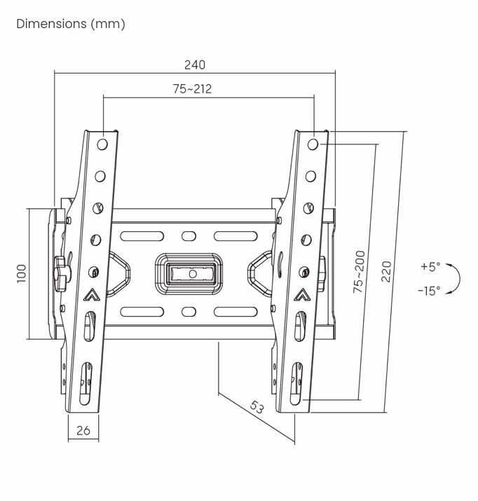 Compact Tilt TV Wall Mount