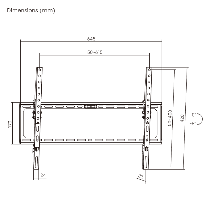 Large Super Slim Tilt TV Wall Mount