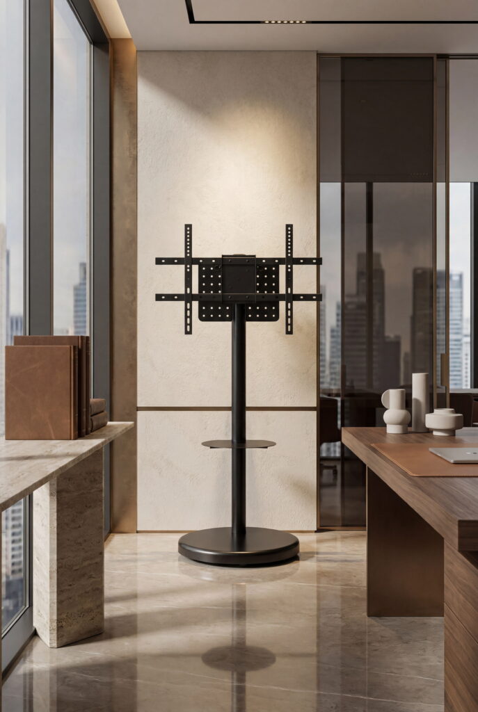 Heavy-Duty Mobile TV Floor Stand