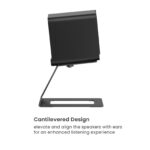 Audio-Pursuit Cantilevered Desktop Speaker Stand Pair