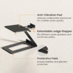 Audio-Pursuit Cantilevered Desktop Speaker Stand Pair