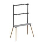 Easel Studio TV Floor Stand with Storage Shelf
