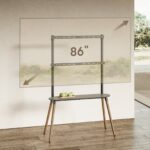 Easel Studio TV Floor Stand with Storage Shelf