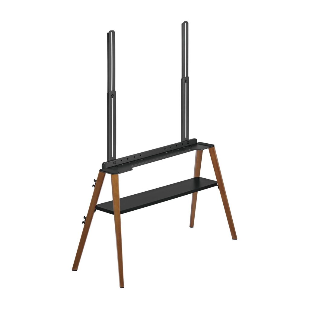 Danish Style TV Floor Stand with storage shelf