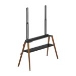 Danish Style TV Floor Stand with storage shelf