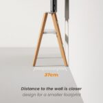 Danish Style TV Floor Stand with storage shelf