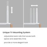 Danish Style TV Floor Stand with storage shelf