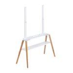 Danish Style TV Floor Stand with storage shelf