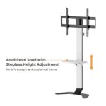 Super Slim TV Floor Stand with Storage Shelf