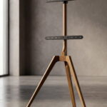 Wood Studio TV Floor Stand