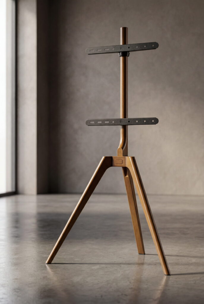 Wood Studio TV Floor Stand