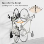 Swiveling Wall-Mounted Bike Rack for Bikes with Commuter Fenders