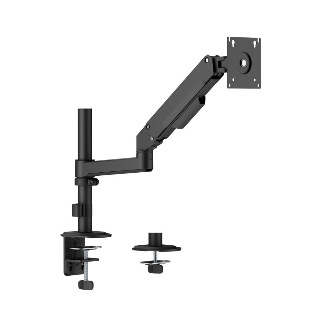 Linear Edge Pole-Mounted Single-Screen Gas Spring Monitor Arm