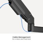 Linear Edge Pole-Mounted Single-Screen Gas Spring Monitor Arm
