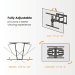Modern Ultra-Slim Full-Motion TV Wall Mount