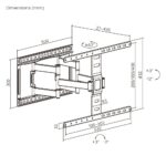 Modern Ultra-Slim Full-Motion TV Wall Mount