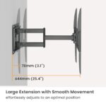 Cost-Effective Heavy-Duty Full-Motion TV Wall Mount