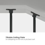 Single-Pole Cost-Effective Heavy-Duty Ceiling Mount for Large TVs