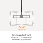 Motorized Swivel TV Ceiling Mount with Stepless Height Adjustment