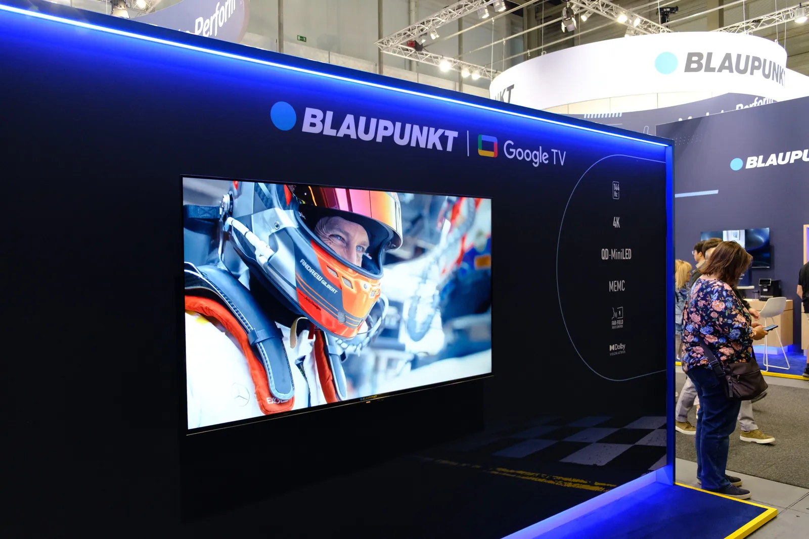 Blaupunkt MCG9000S QD-MiniLED Google TV on the Blaupunkt stand at IFA 2026